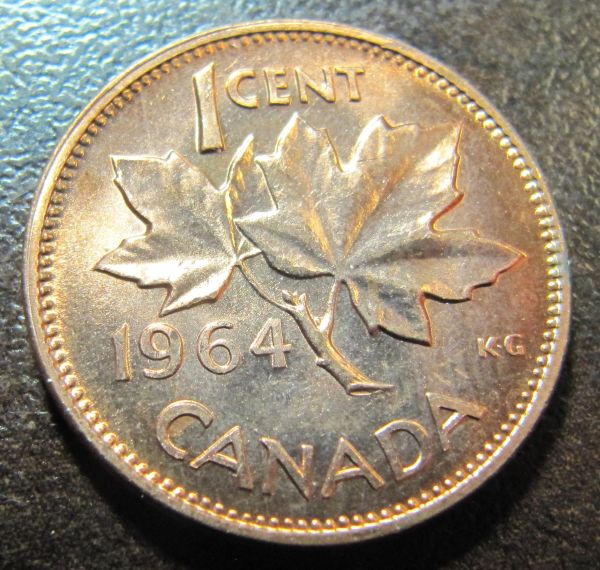 Small-Hoard-Of-1964-Extra-Spine-1-Cent-Pieces